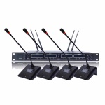 UHF Wireless Conference with 4 Microphone
